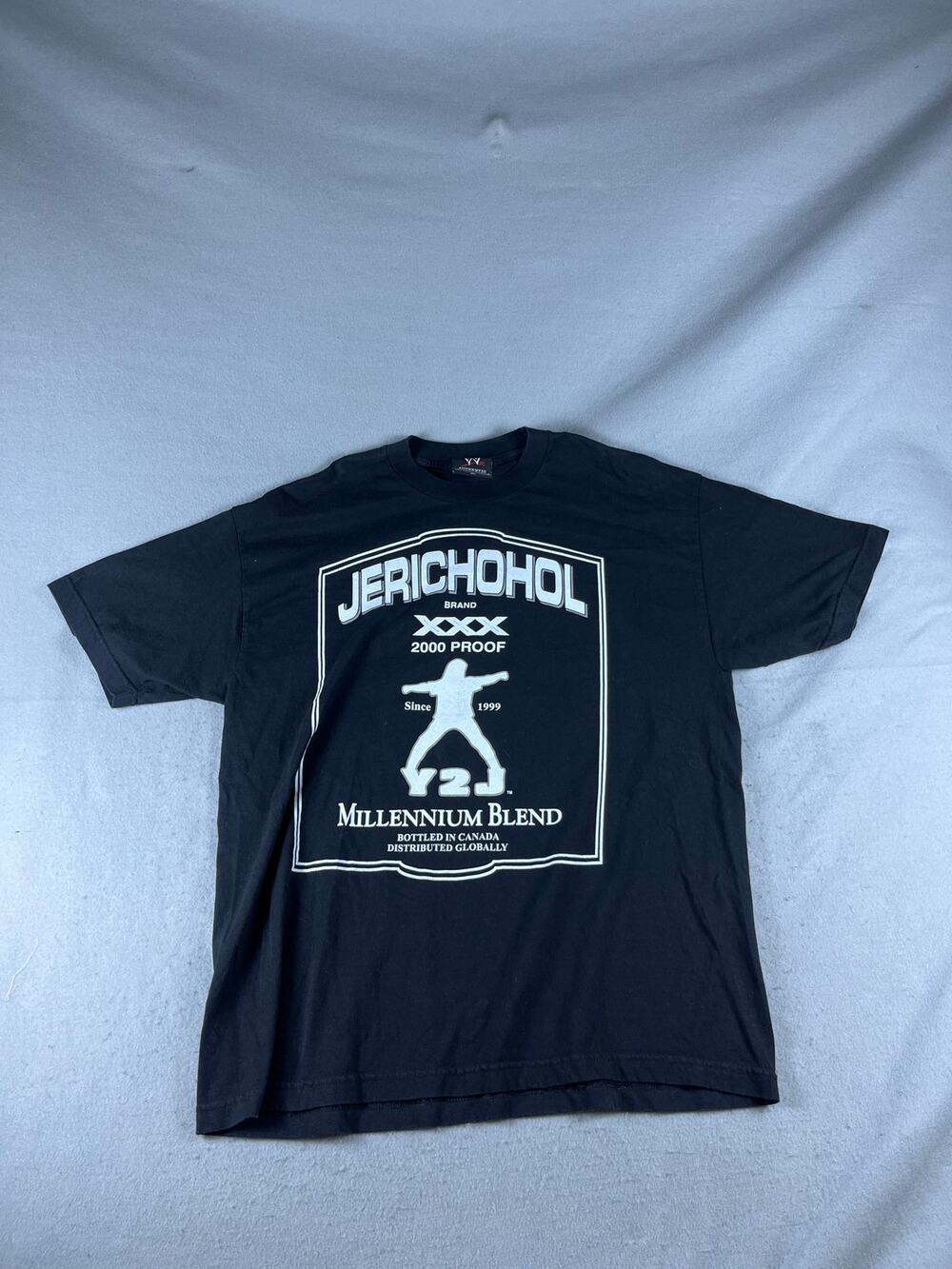 Vintage WWE T-Shirt Mens XL Black Chris Jericho Jerichohol Y2J Wrestling Tee